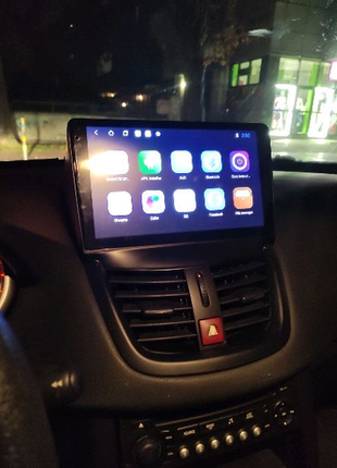 Магнітола peugeot 207, bluetooth, usb, gps, wifi, android 4