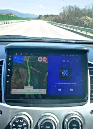 Магнитола android mitsubishi pajero sport, l200, 4гб/64гб,carplay