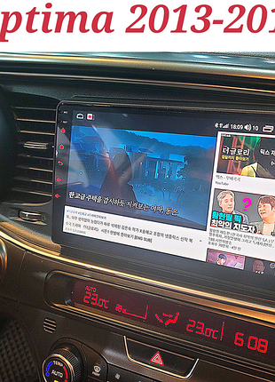 Магнитола android kia optima 2013-2015, carplay, bluetooth, gps