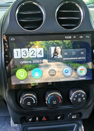 Магнитола android jeep compass, patriot, 2гб/32гб, 8 ядер,carplay