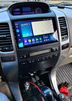 Магнітола toyota land cruiser prado 120, bluetooth, carplay, 4g