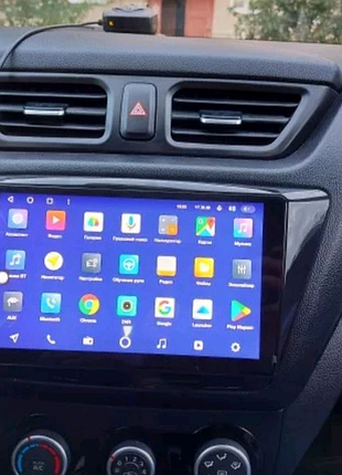 Магнітола kia rio 3, 4, bluetooth, usb, gps, carplay, 4g, android 4