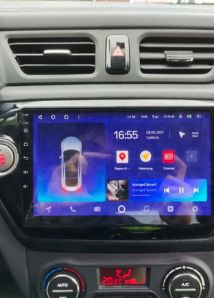 Магнітола kia rio 3, 4, bluetooth, usb, gps, carplay, 4g, android 7