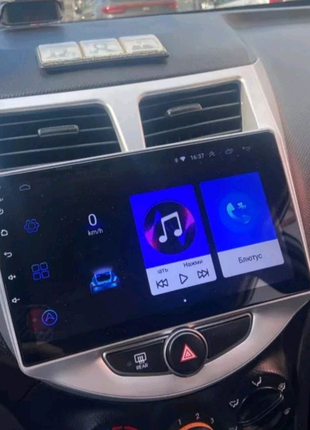 Магнітола hyundai accent, bluetooth, usb, gps, wifi, android