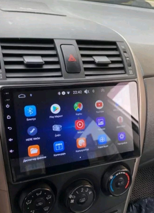 Магнітола toyota corolla e140, bluetooth, usb, gps, wifi, android