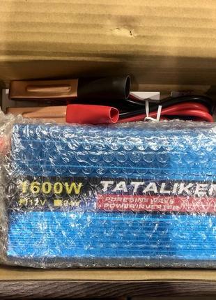 Інвертор із чистим синусом tataliken 12v на 220v 1600w5 фото