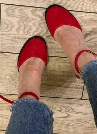 Замшевые туфли ручной работы