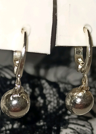 Сережки"кульки" срібло 9254 фото