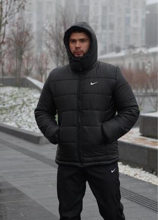 Зимова куртка "європейка" чорна1 фото