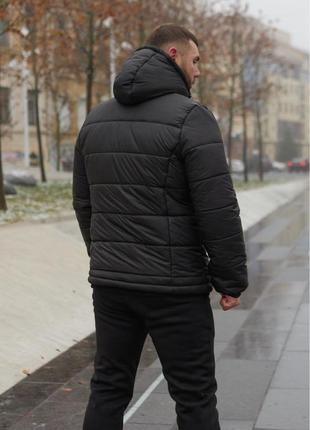 Зимова куртка "європейка" чорна5 фото