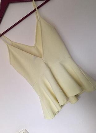 Лимонный топ на бретелях h&m
