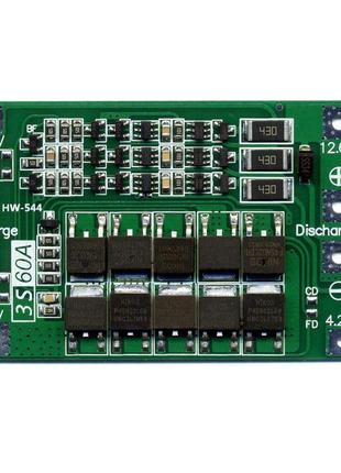 Плата защиты bms 3s 60а  balance2 фото