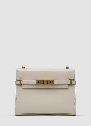 Женскяа сумка saint laurent manhattan мини кремовая