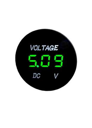 Вольтметр автомобильный dc 5-48в_зеленый