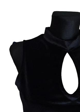 Черный топ новый блуза чепурный велюровый с баской guess р.м.