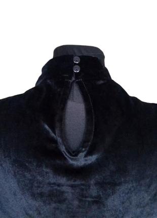 Черный топ новый блуза чепурный велюровый с баской guess р.м.