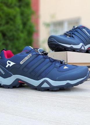 Чоловічі кросівки adidas swift terrex сині з червоним