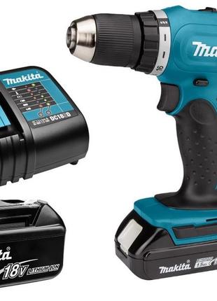 Шурупокрут акумуляторний makita ddf453beo1 (42 нм, 1.5-13 мм, lxt)