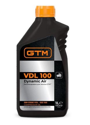 Масло компрессорное 1.0 л gtm dynamic air vdl 100 (iso 100)