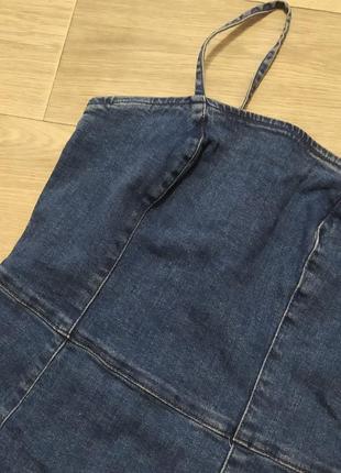 Синий джинсовый сарафан в утяжеление
