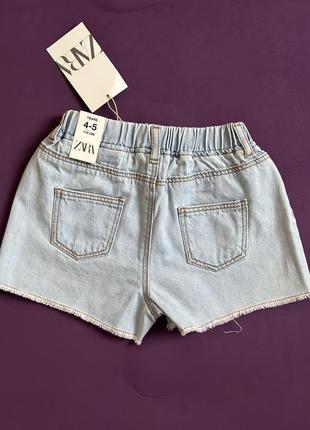 Джинсовые шорты на девочку zara 3