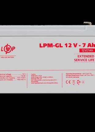 Акумулятор гелевий lpm-gl 12v - 7 ah