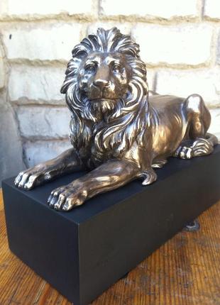 Статуэтка декоративная lion 17 см veronese al844752 фото