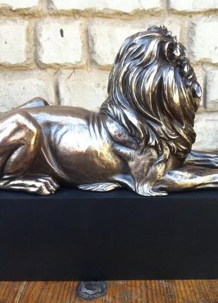 Статуэтка декоративная lion 17 см veronese al844753 фото