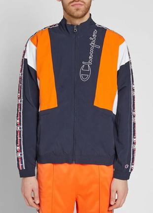 Шикарна куртка вітрівка champion reverse weave vintage taped nylon track jacket multicolor