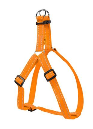 Шлея dog extreme нейлоновая регулируемая (ширина 20мм, в:50-80см) оранжевый2 фото