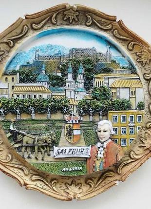 Декоративна сувенірна тарілка зальцбург австрія