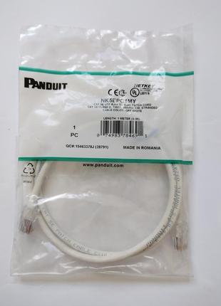 Патч-корд 1м cat.5e u/utp pvc panduit nk5epc1my