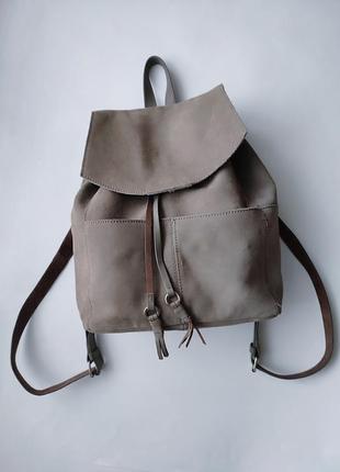 Кожаный рюкзак из натуральной замши бренда mint &amp; berry, оригинал8 фото