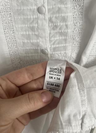 Ніжна якісна сорочка marks&spencer в ідеальному стані, бавовна, 14 розмір наш л4 фото