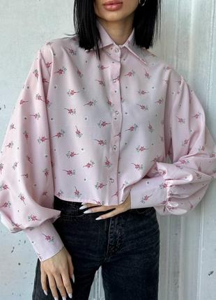 Стильная трендовая рубашка в самом актуальном принте сезона весна-лето 
•мод# 1662 фото