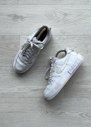 Шикарные кроссовки nike air force 1 react fontanka sneakers white1 фото