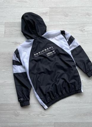 Шикарна куртка анорак adidas w originals  equipment jacket black/white5 фото