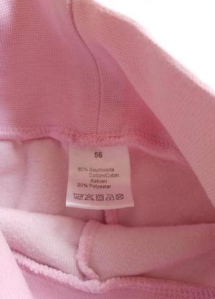 Плюшеві рожеві штани дитячі штанці велюрові бархатні розові пудрові для дівчинки немовля малюка дитячі новонароджених2 фото