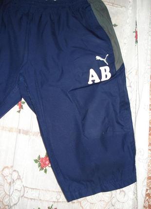 Супер шорты-бриджи синего цвета"puma",полиэстер,xxl.1 фото