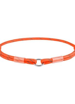 Шнурок для адресника из паракорда waudog smart id, светоотражающий, s, д 4 мм, дл 25-45 см оранжевый1 фото