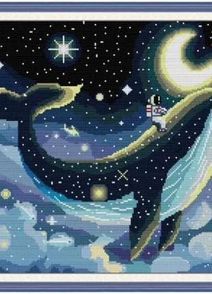 Набір для вишивання за нанесеною на канву схемою "the sea of stars". aida 14ct printed, 47*40 см