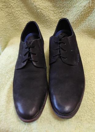 Мужские кожаные туфли броги на шнуровке р.45-46/31смх5 фото