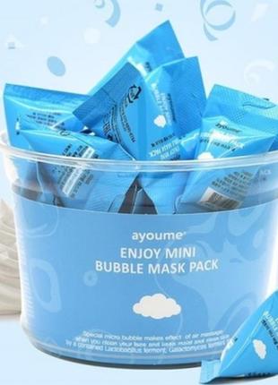 Пузырьковая очищающая маска в пирамидках enjoy mini bubble mask p2 фото