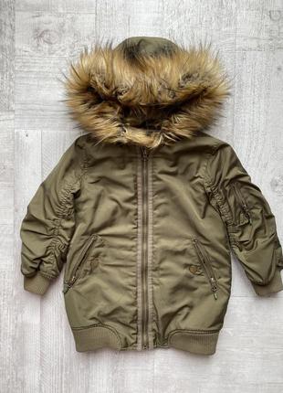 Уютная демисезонная куртка некст на девочку