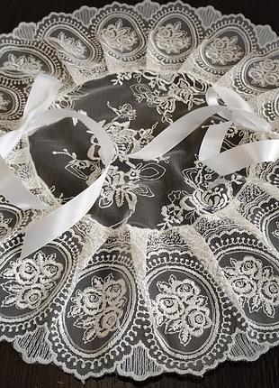 Декор гумка мереживна серветка на кошик пасхальний