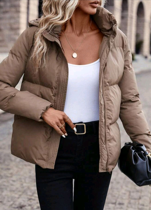 Жіноча зимова куртка mystique beige4 фото