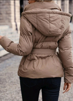 Жіноча зимова куртка mystique beige6 фото