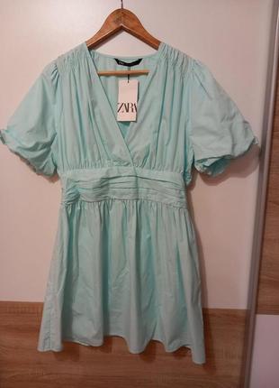 Новое поплиновое платье zara 20246 фото