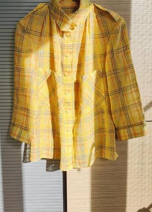Яркая клетчатая рубашка р.м