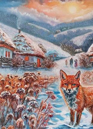 Картина маслом "вечера на хуторе".